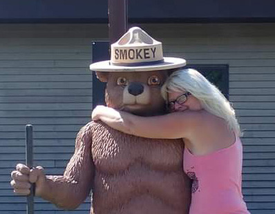 Becke w/Smoky the Bear