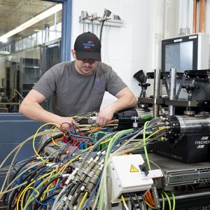 FISCHER test room - Your spindle is tested as if it were in your machine. Monitoring of all key vitals. 